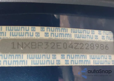 2004 Toyota Corolla S из США, поврежденный, VIN 1NXBR32E04Z228986